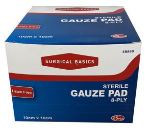 Surgical Basics Sterile Gauze Pad 10 X 10cm 25 Per Pack