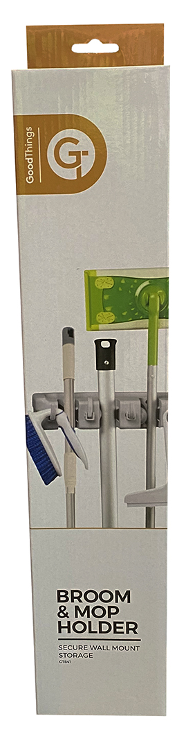 Goodthings For Home Broom & Mop Holder White - 5 Position