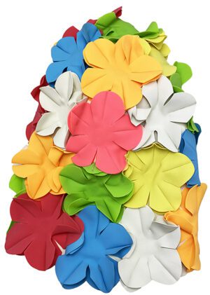 Rubber Floral Swim Cap Multi