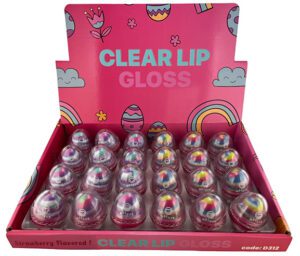 Rainbow Lip Gloss Egg Display Of 24