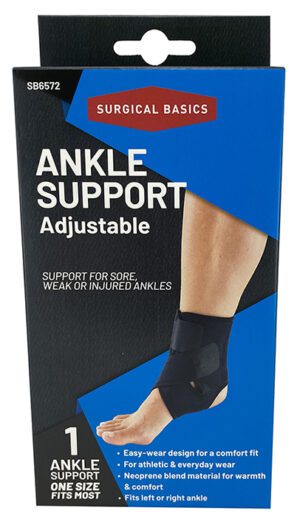 Surgical Basics Ankle Support Adjustable Athletic & Everyday