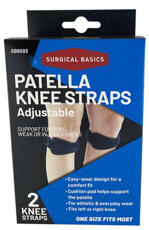 Surgical Basics Patella Knee Straps Adjustable 2 Pack