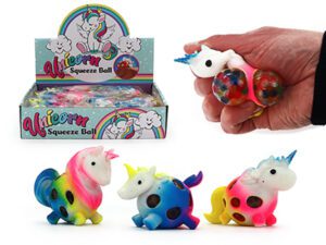 Unicorn Squishy Water Orbs (3 Designs) Display Of 12
