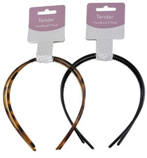 Tender Headband 2 Pack (black Or Shell)