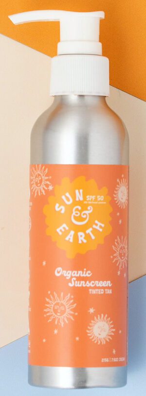 Sun & Earth Organic Sunscreen Tinted Tan 215g