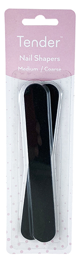 Tender Emery Board Medium Coarse Black 4pk