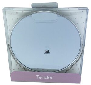Tender Mirror Shave Metal Double Sided 14cm Diameter
