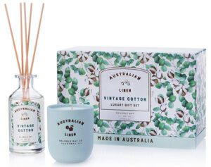 Bramble Bay Vintage Cotton Luxury Gift Set Candle/diffuser