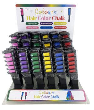 Hair Colouring Chalk Brush (6 Colours) Display Of 36