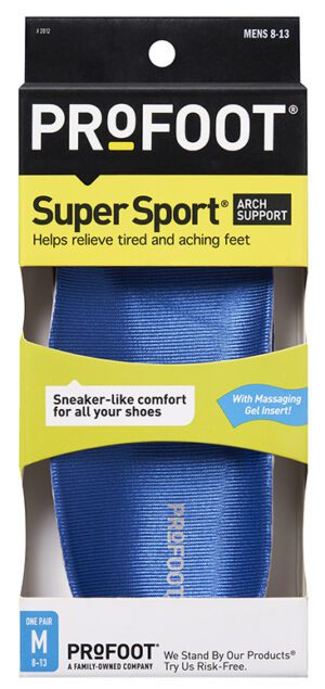 Profoot Super Sport Arch Support Size 8-13 - Helps Relieve Tired Aching Feet