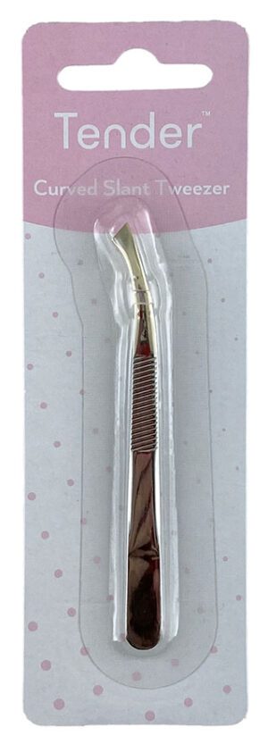 Tender Curved Slant Tweezer Gold Tip