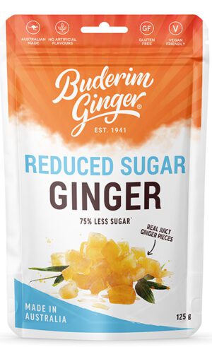 Buderim Ginger 75% Less Sugar 125g