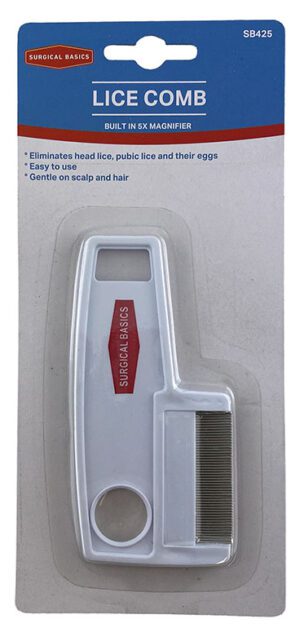 Surgical Basics Metal Lice Comb With Magnifier