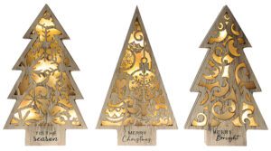 Xmas Tree Table Decoration Led 17cm (3 Designs)