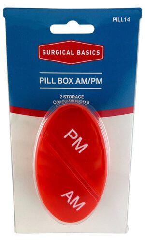 Surgical Basics Pill Box 2 Sections Am/pm