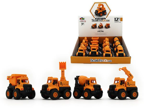 Construction Builders 8cm (4 Designs) Display Of 12