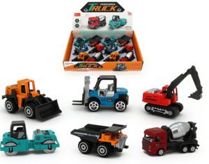 Diecast Freewheel Construction 7.5cm (6 Designs) Disp 12