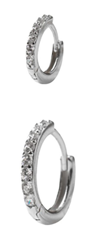 Rhodium Huggie