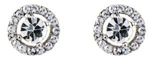 Rhodium Stud Saturn Crystal