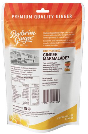 Buderim Ginger Crystallised Pouch 200g