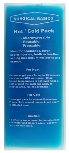 Surgical Basics Hot/cold Blue (11 X 25cm) Gel Pack Display 6