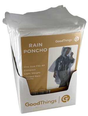 Rain Poncho Adult Display Of 12