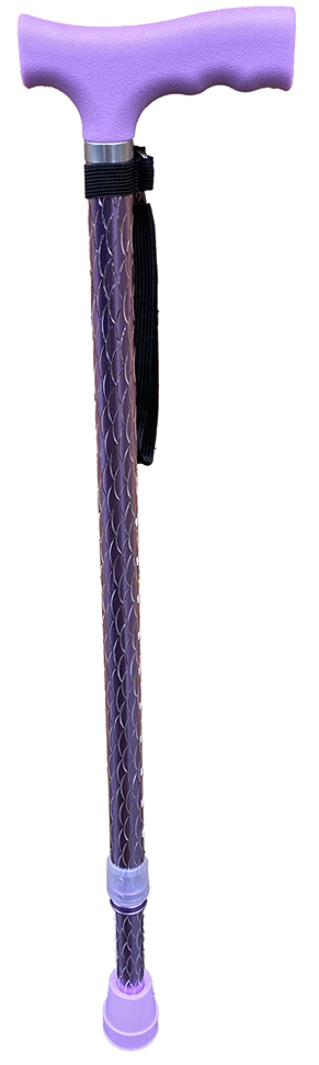 W/stick Engraved Purple Adj 72-95cm