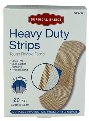 Surgical Basics Heavy Duty Fabric Strips 20 Pack