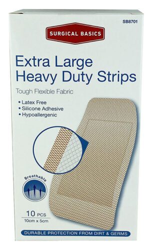 Surgical Basics Extra Large Heavy Duty Fabric Strips 10 Pack