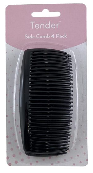 Tender Side Comb Black 4pk