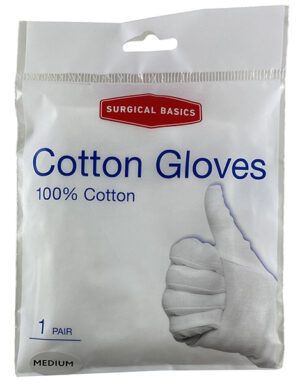 Surgigal Basics Cotton Gloves Medium 1 Pair