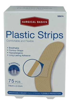 Surgical Basics Plastic Strips 75 Per Pack