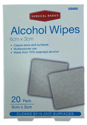 Surgical Basics Alcohol Wipes 20 Per Pack