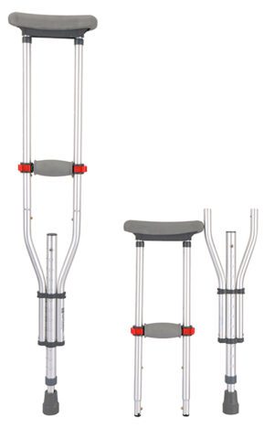 Surgical Basics Underarm Crutches Adjustable 98-158cm One Size Fits Most