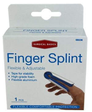 Surgical Basics Finger Cot Splint Metal Large