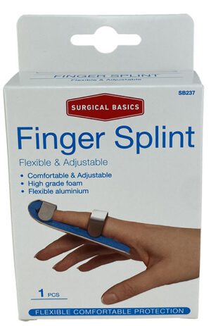Surgical Basics Finger Cot Splint Metal Universal