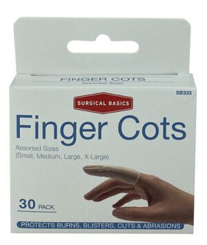 Surgical Basics Finger Cots Assorted Sizes 30 Pack