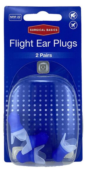 Surgical Basics Flight Pressure Reducing Ear Plugs Nrr22 (2 Pairs)