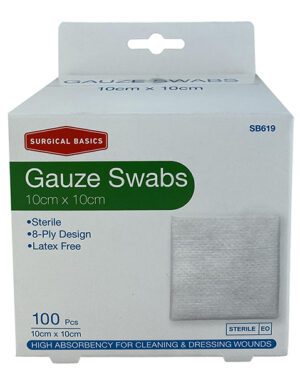 Surgical Basics Non Sterile Gauze Swabs 10cm X10cm 100 Pack
