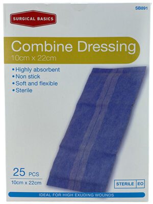 Surgical Basics Combine Dressings 10x22cm Display Of 25