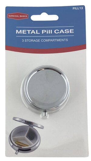 Surgical Basics Metal Pill Pod 3 Sections
