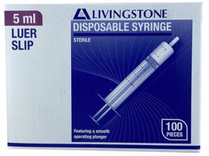 Sterile Disposable 5ml Syringe No Needle 100 Pack