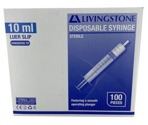 Sterile Disposable 10ml Syringe No Needle 100 Pack