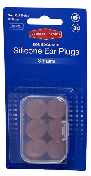 Surgical Basics Silicone Soundguard Ear Plugs 3 Pair