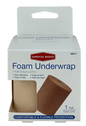 Surgical Basics Foam Under Wrap Tan (6.5cm X 27m)