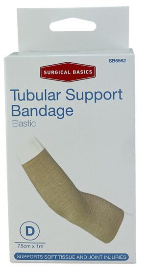 Surgical Basics Tubular Bandage Size D (7.5cm X 1m)