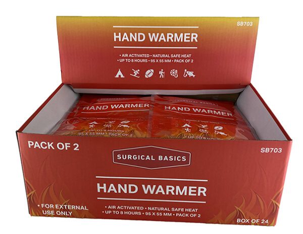 Surgical Basics Hand Warmer (9.5 X 5.5cm - 2 Pack) Display Of 24
