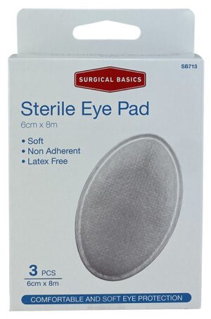 Surgical Basics Eye Pad Sterile 6 X 8cm 3 Pack