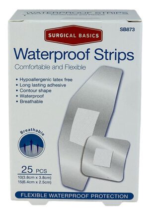 Surgical Basics Waterproof Strips 25 Per Pack
