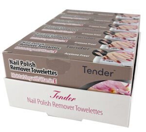 Tender Nail Polish Remover Pads 25 Per Pack Display Of 6